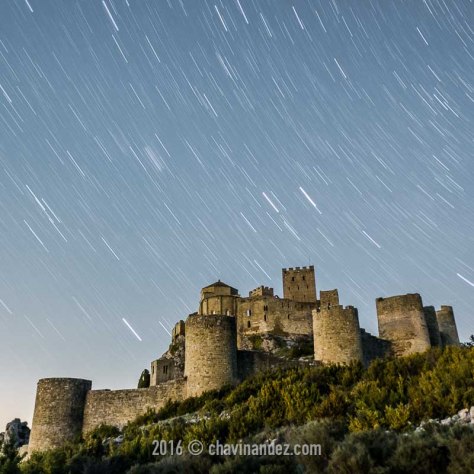 Loarre Castle in the night, Huesca, Aragon, Spain